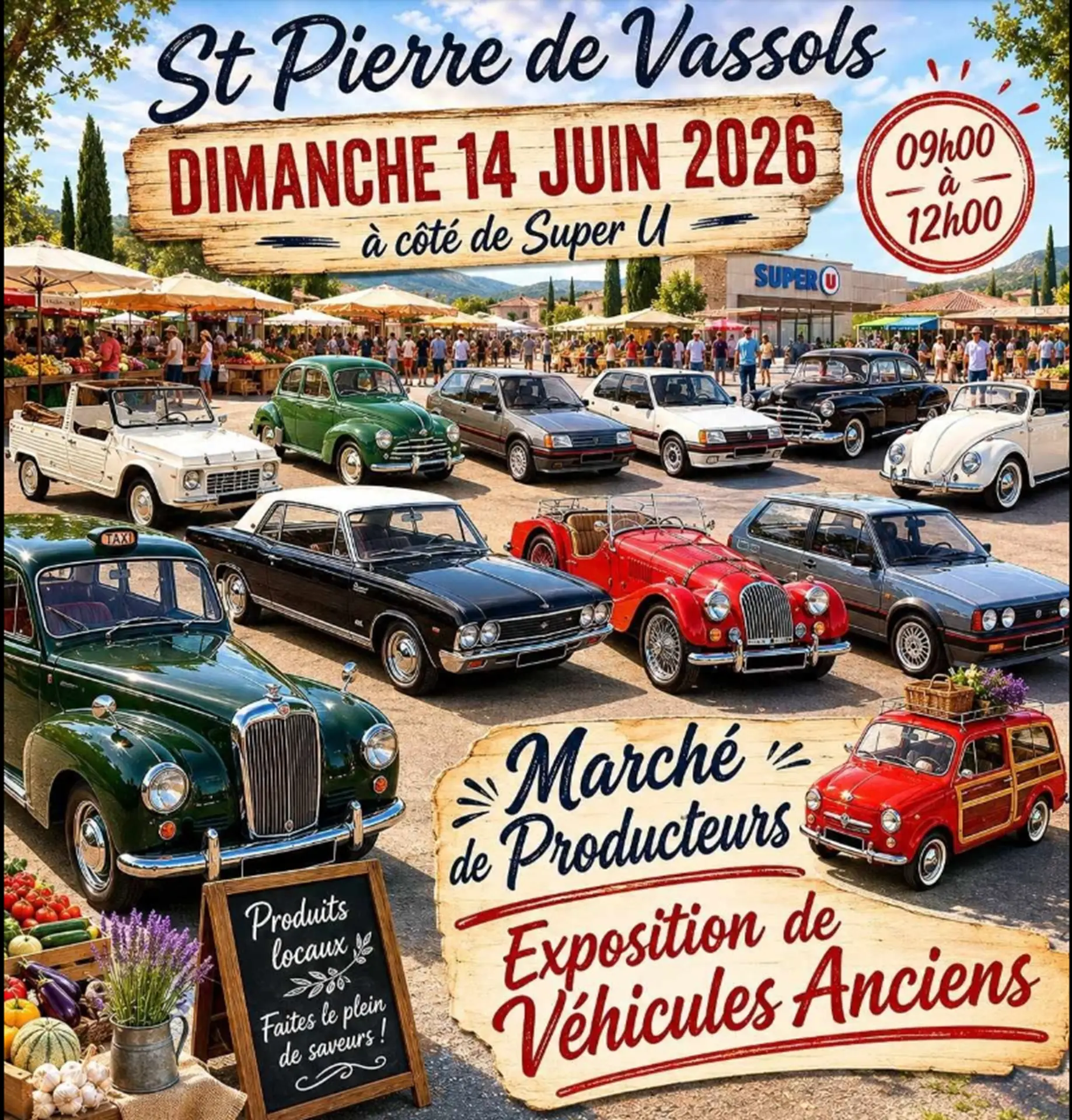 Marchés des producteurs et exposition de véhicules anciens