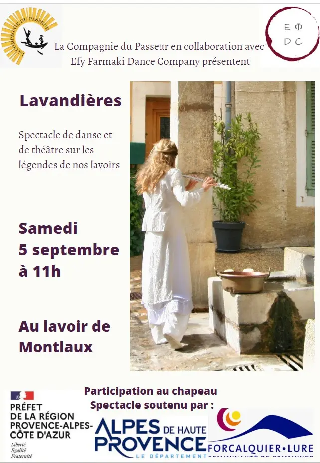 Spectacle dansé "les lavandières" à Montlaux