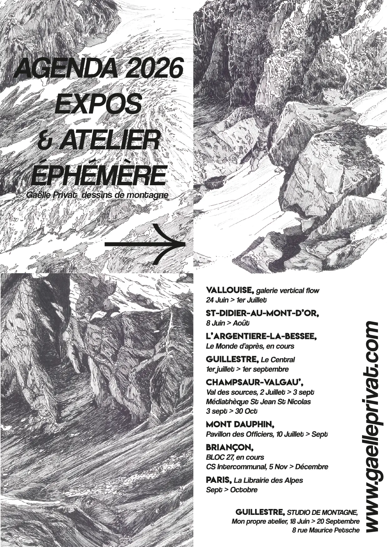 Exposition de dessins de montagne - Gaëlle PRIVAT