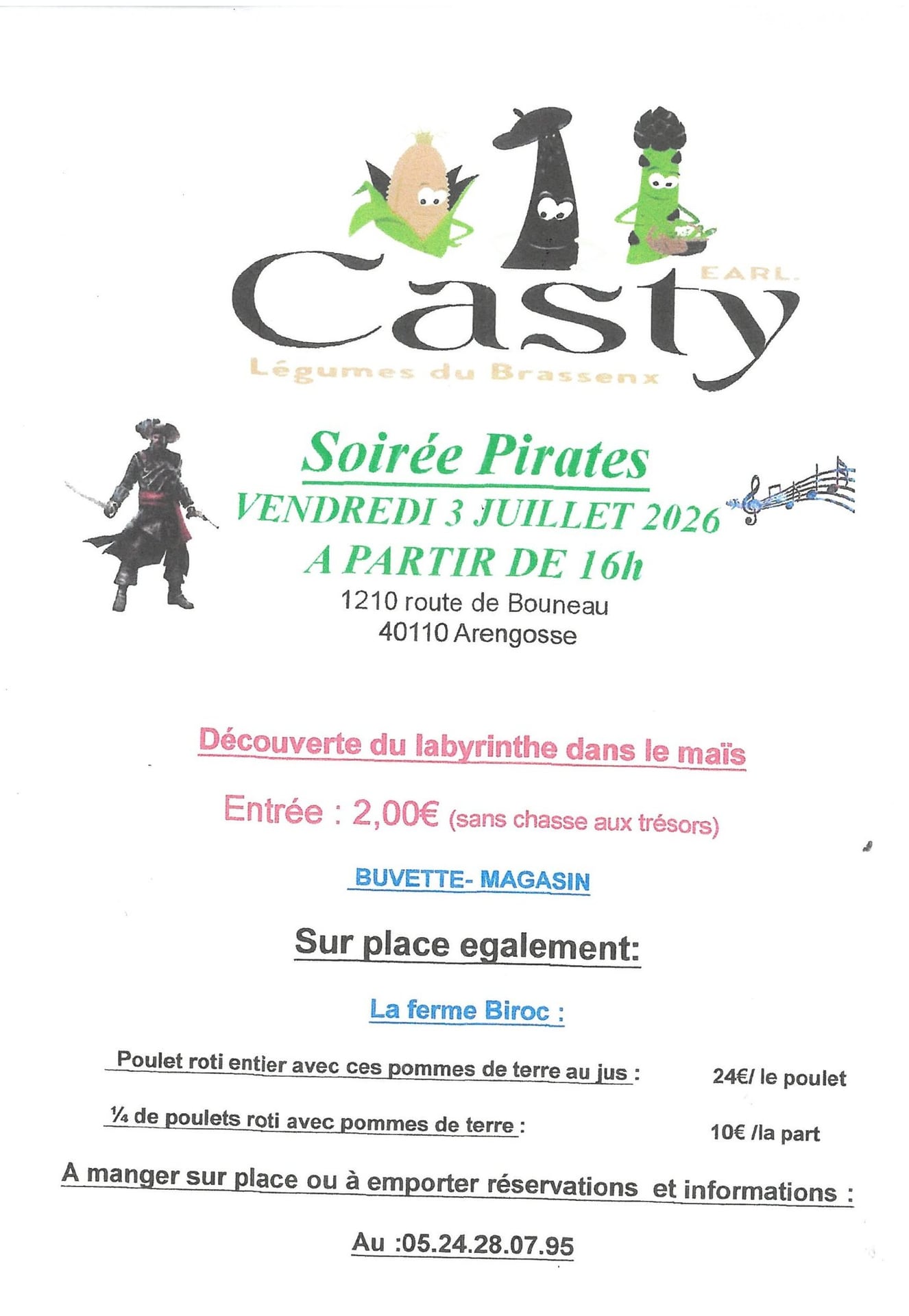 EARL Casty - Soirée Pirates