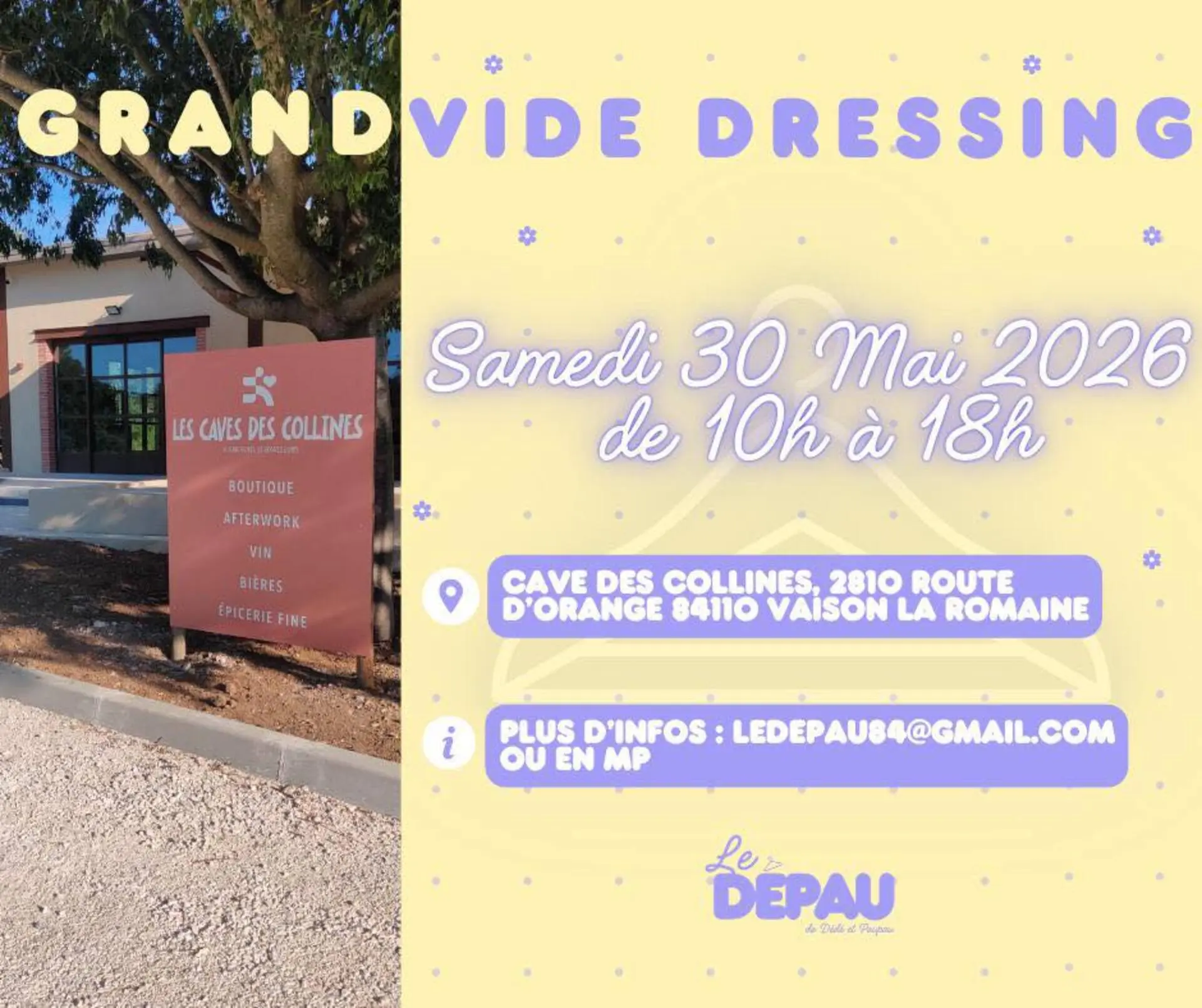Grand vide-dressing - Cave des collines