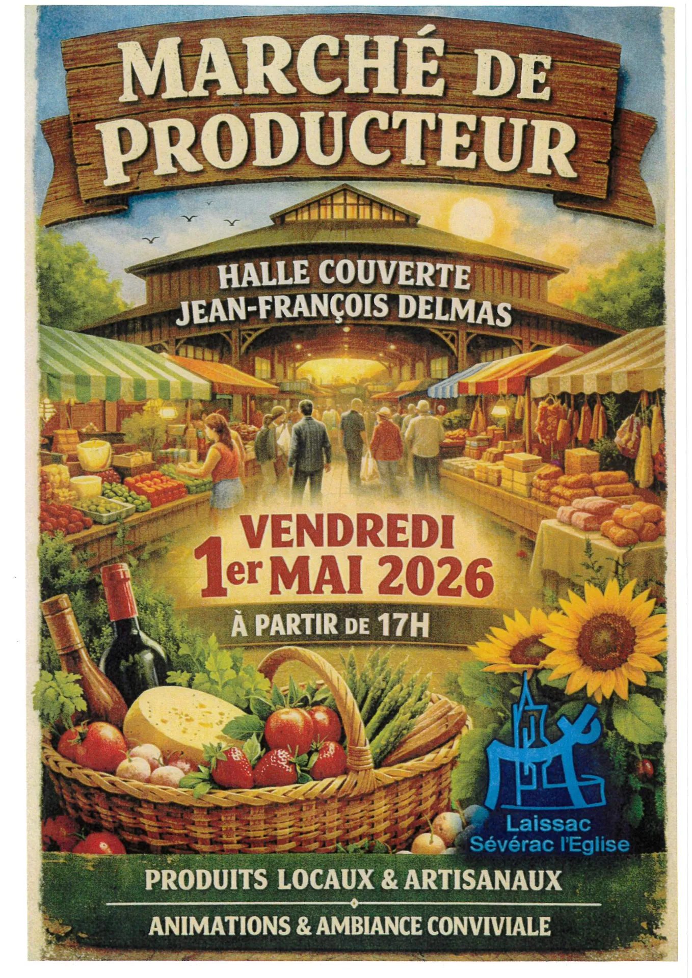 Marché de producteur à Laissac