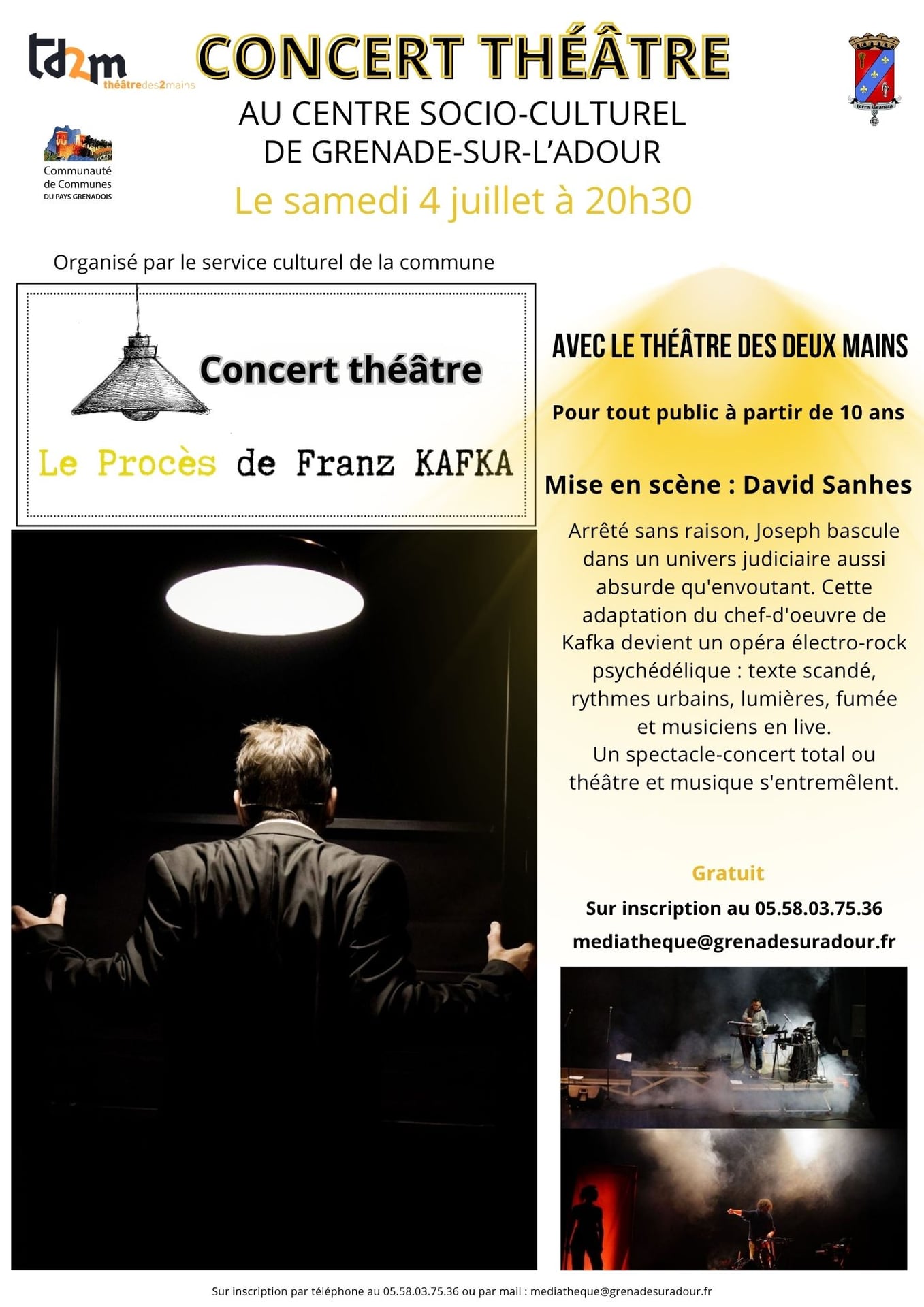Spectacle " Le Procès" de Franz Kafka -Cie Théâtre des deux mains