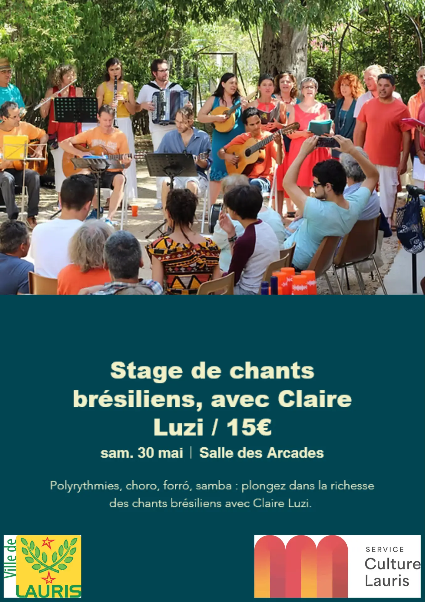 Stage de chants brésiliens avec Claire Luzi - Festival "Voix Partagées"