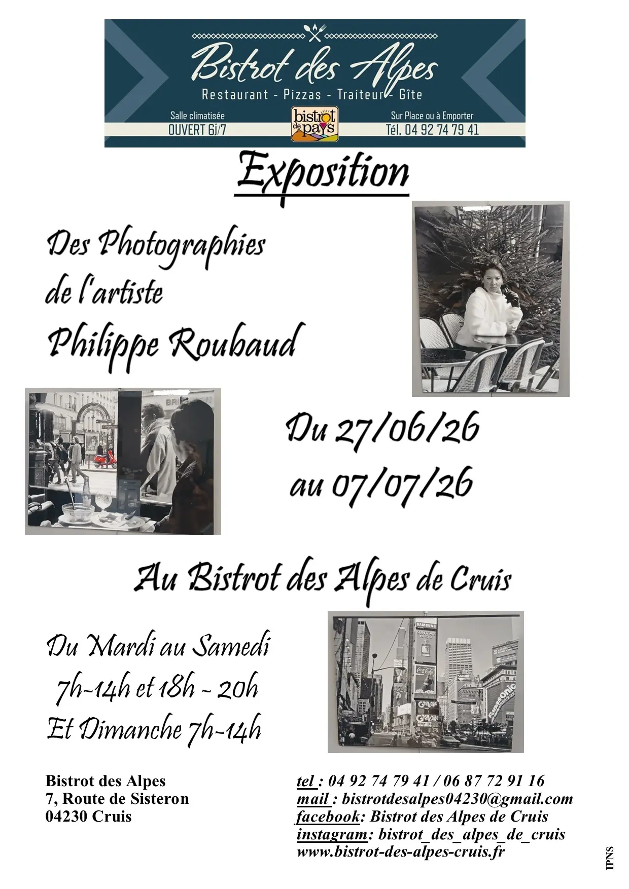 Exposition des photographies de Philippe Roubaud