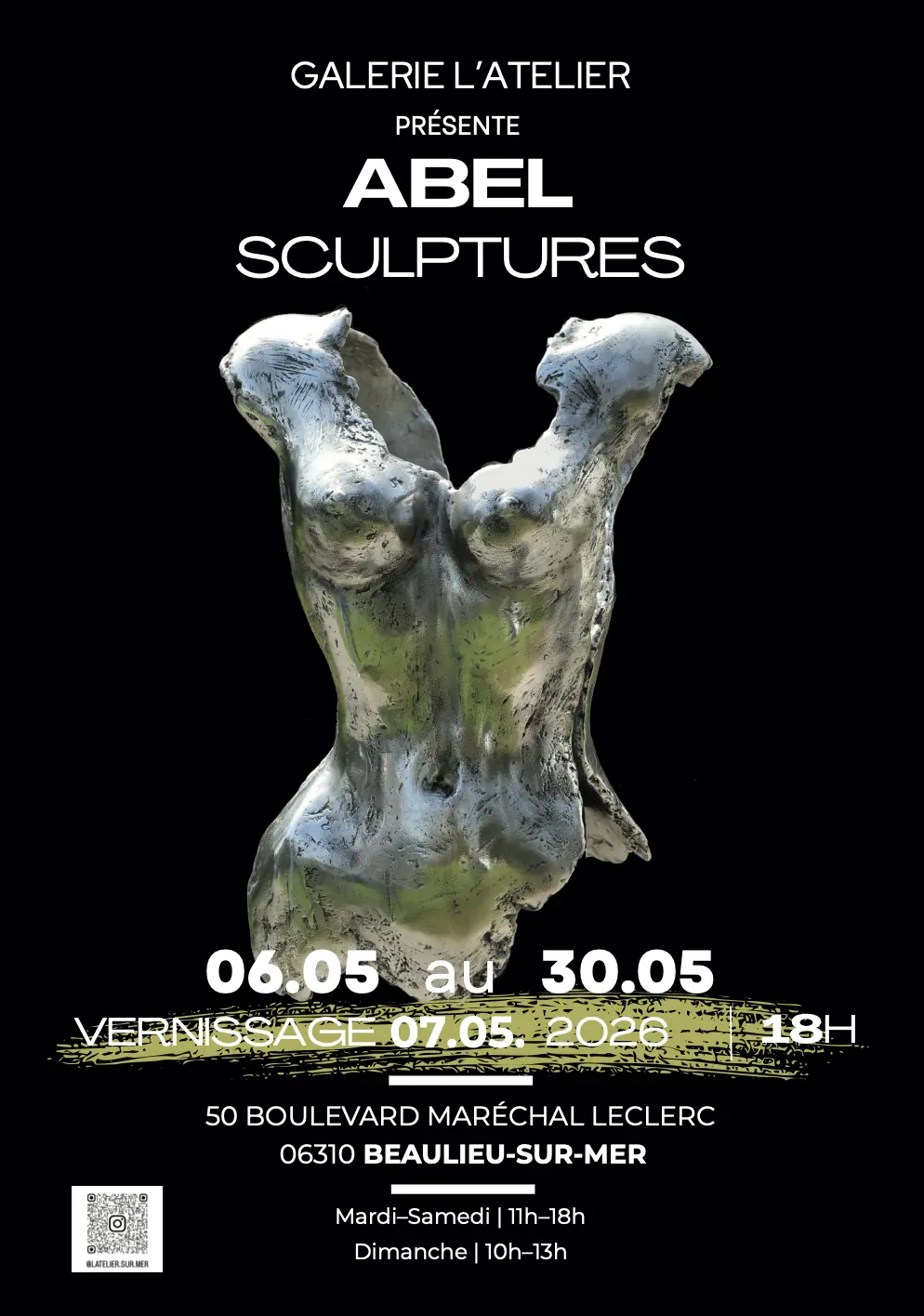 Exposition ABEL sculptures - L'Atelier Beaulieu-sur-Mer