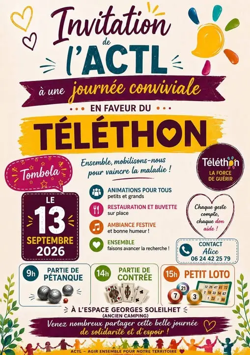 Journée conviviale par l'ACTL pour le téléthon à la Tour d'Aigues.