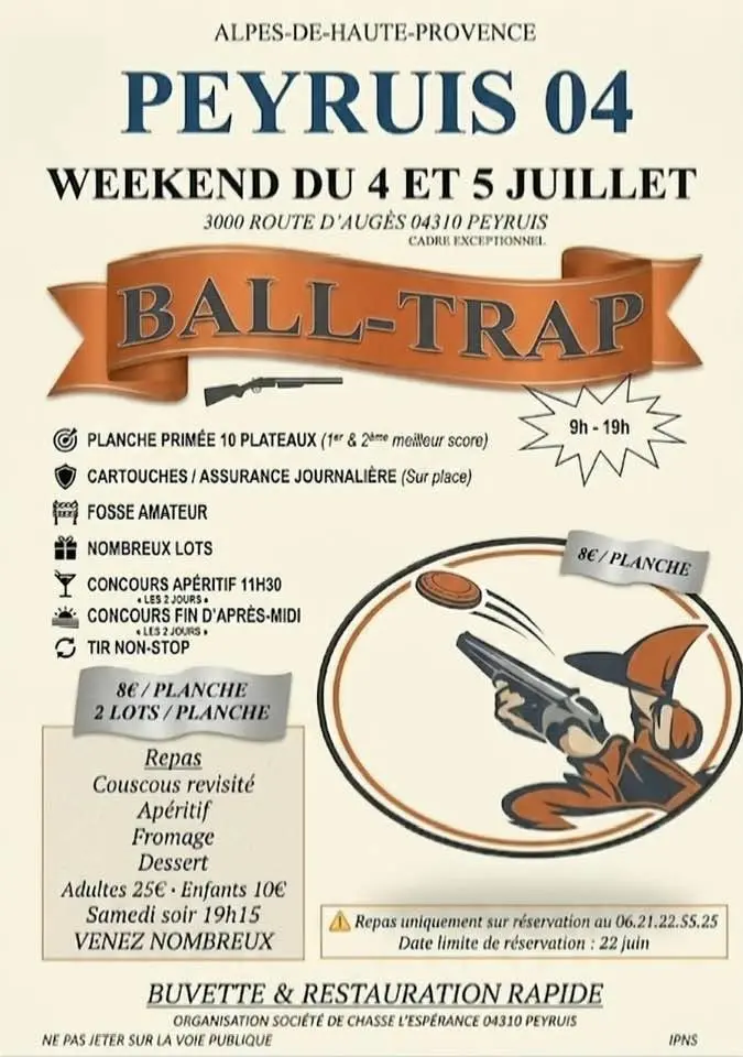 Ball-trap à Peyruis