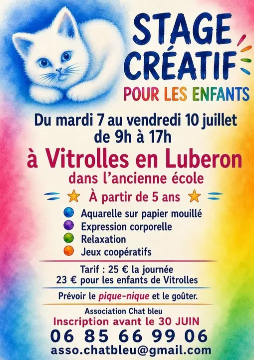 Stage créatif pour les enfants à Vitrolles en Luberon