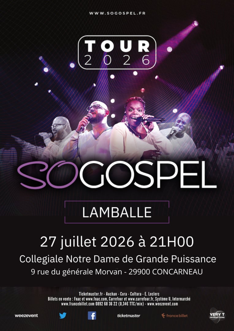 Concert – So Gospel Tour 2026 – Collégiale de Lamballe