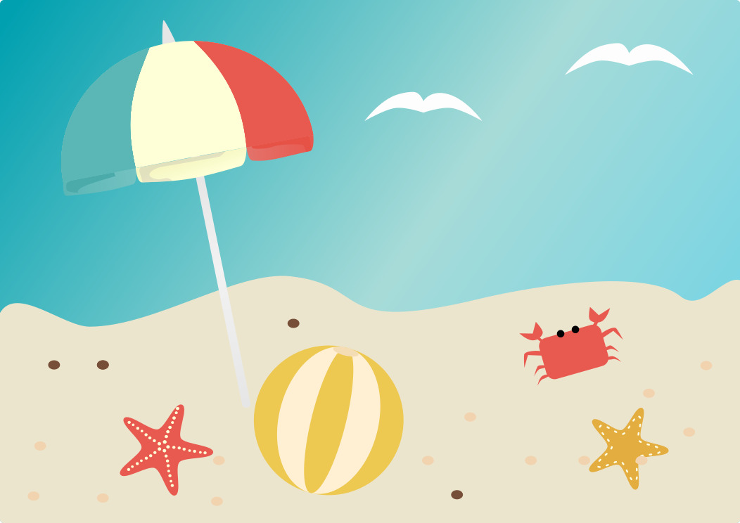 Décorons la médiathèque : plage