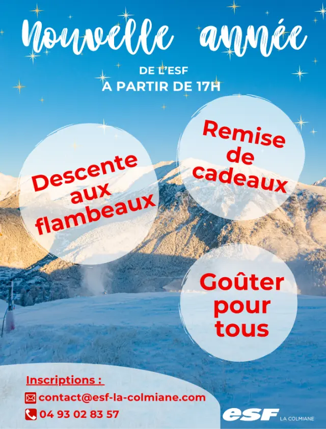 Nouvel an de l'ESF à La Colmiane