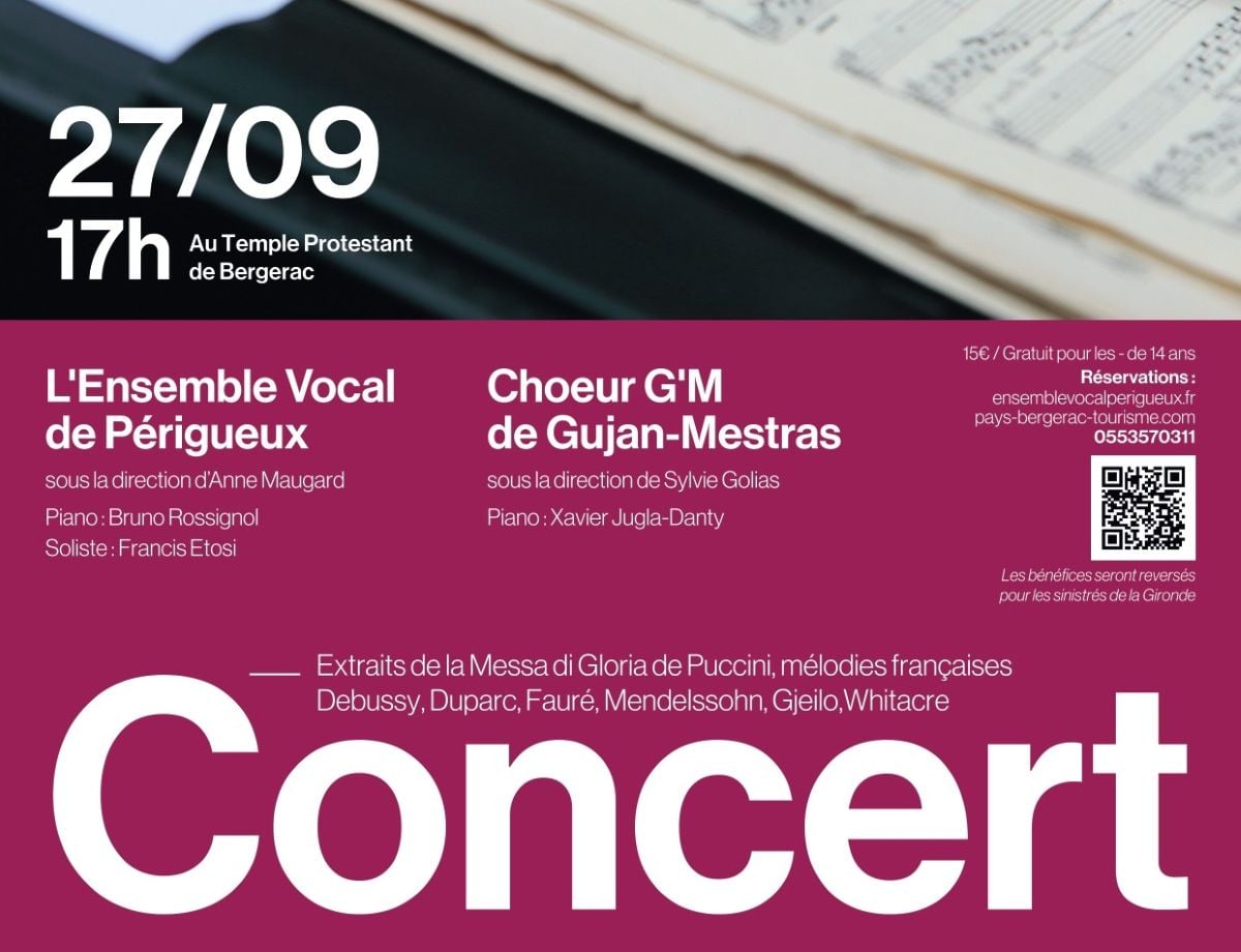 Concert | Ensemble vocal de Périgueux et Choeur G'M
