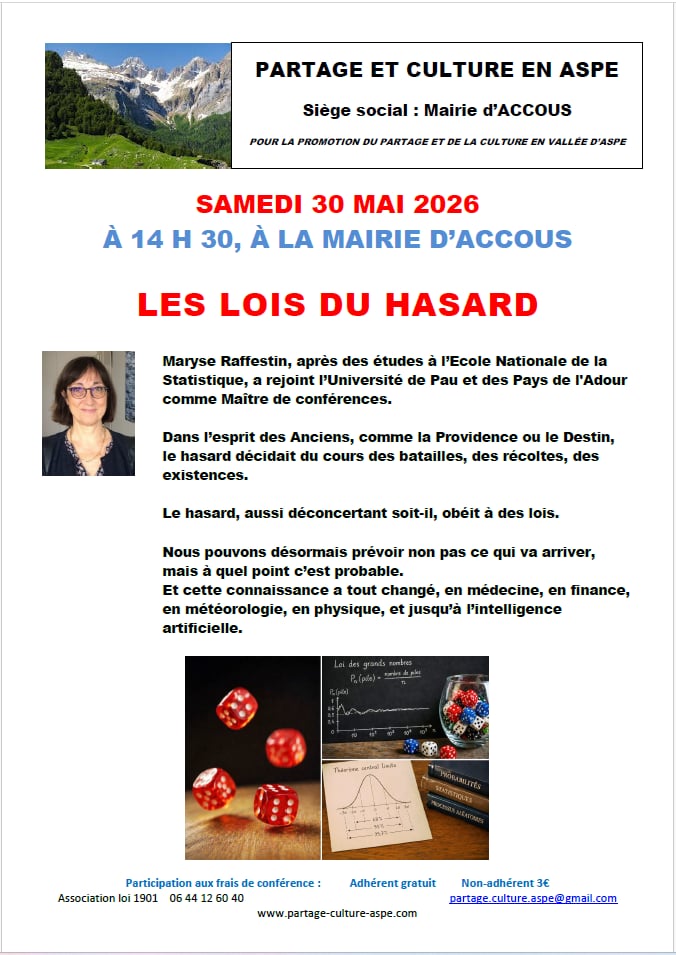 Conférence partage et culture : les lois du hasard