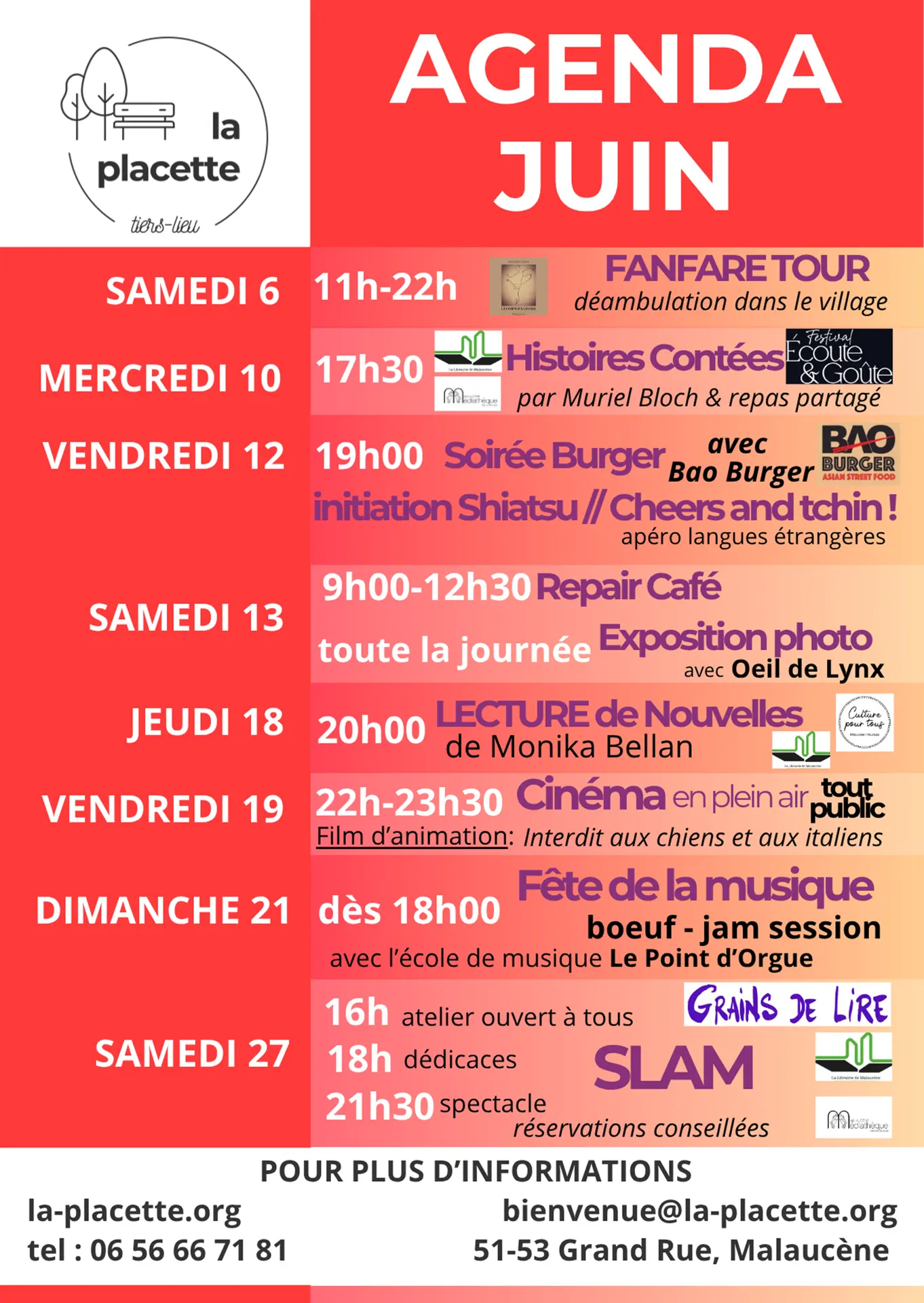 La placette : Lecture de nouvelles
