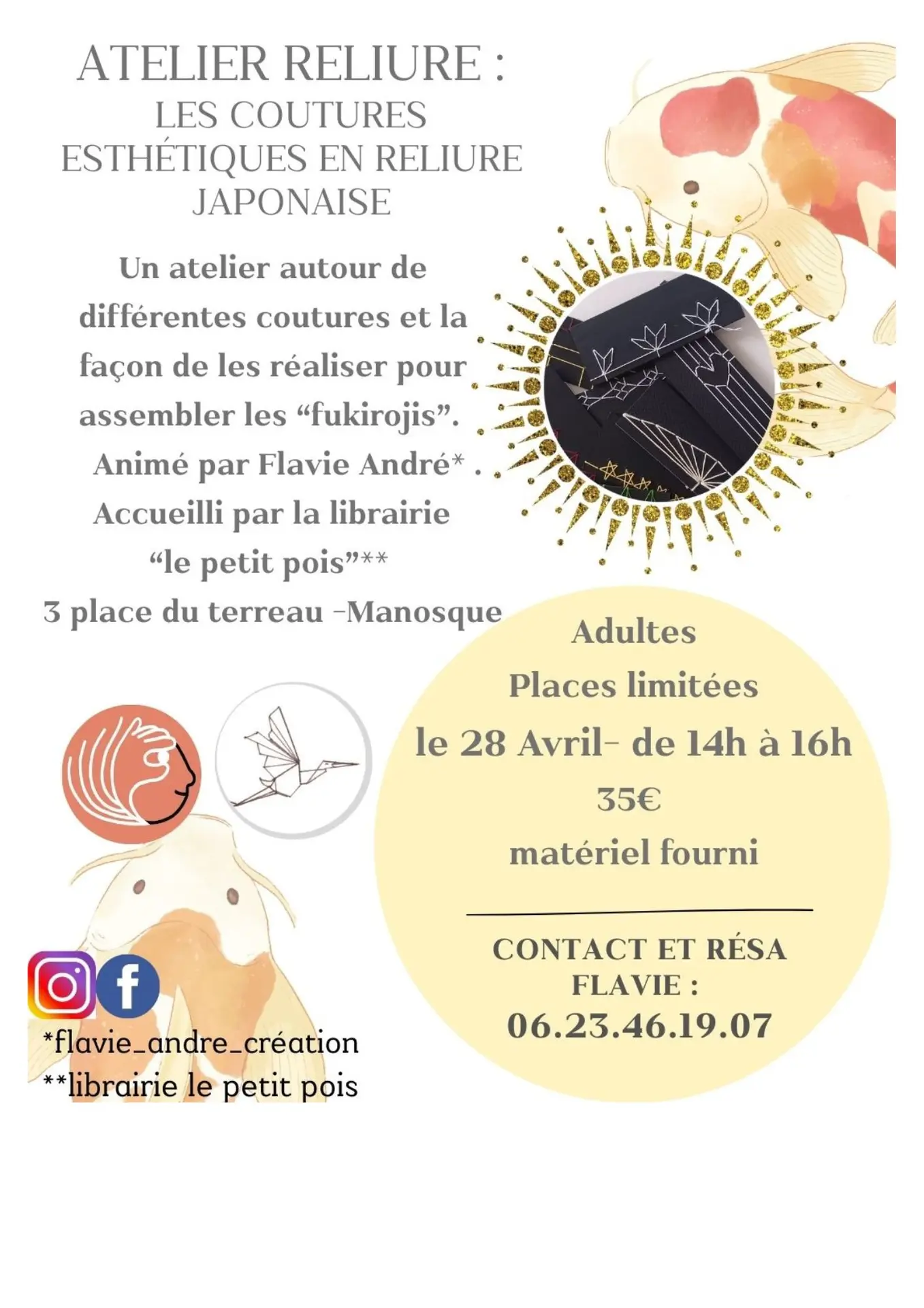 Atelier Reliure animé par Flavie André