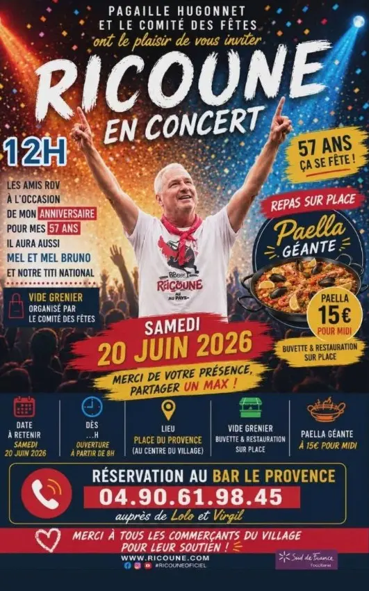 Fête de la musique - Ricoune en concert - Bar le Provence