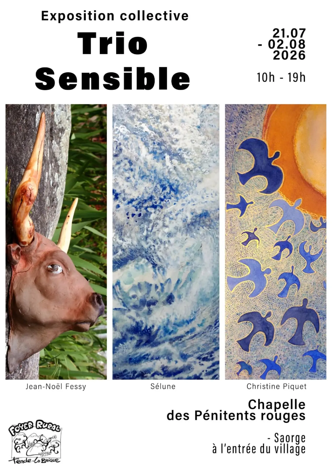 Exposition collective Trio sensible à la Chapelle des pénitents rouges