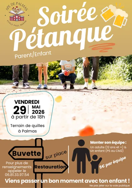 Soirée pétanque parents/ enfants à Palmas