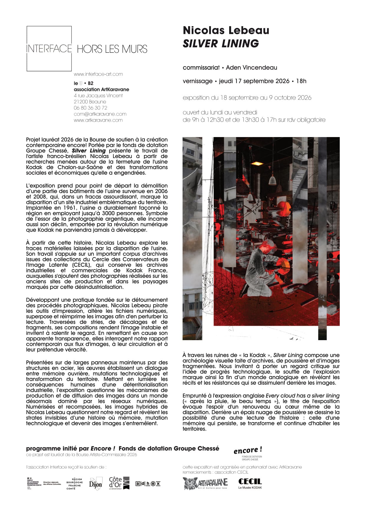 Silver lining - exposition de Nicolas Lebeau