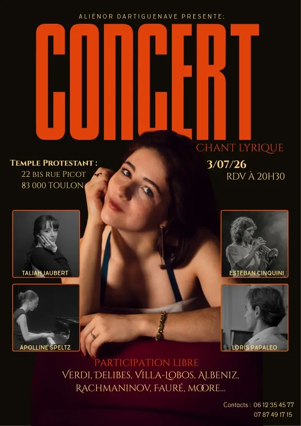 Concert lyrique des lauréats de fin d'étude du Conservatoire TPM