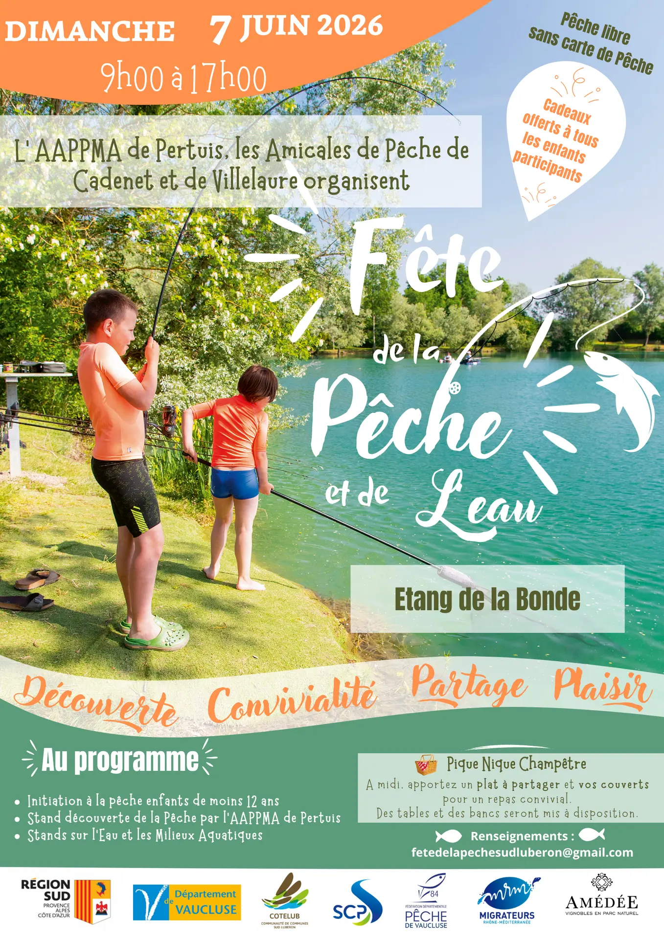 Fête de la Pêche et de l'Eau en Sud Luberon à L'Etang de la Bonde