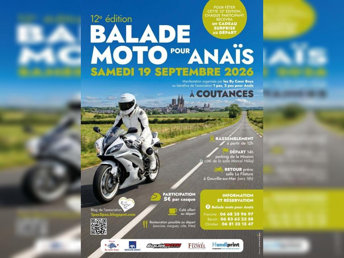 12e balade à moto pour Anaïs