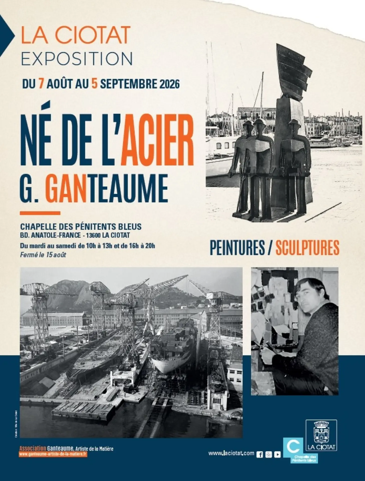 Exposition Né de l'Acier de Gilbert Ganteaume