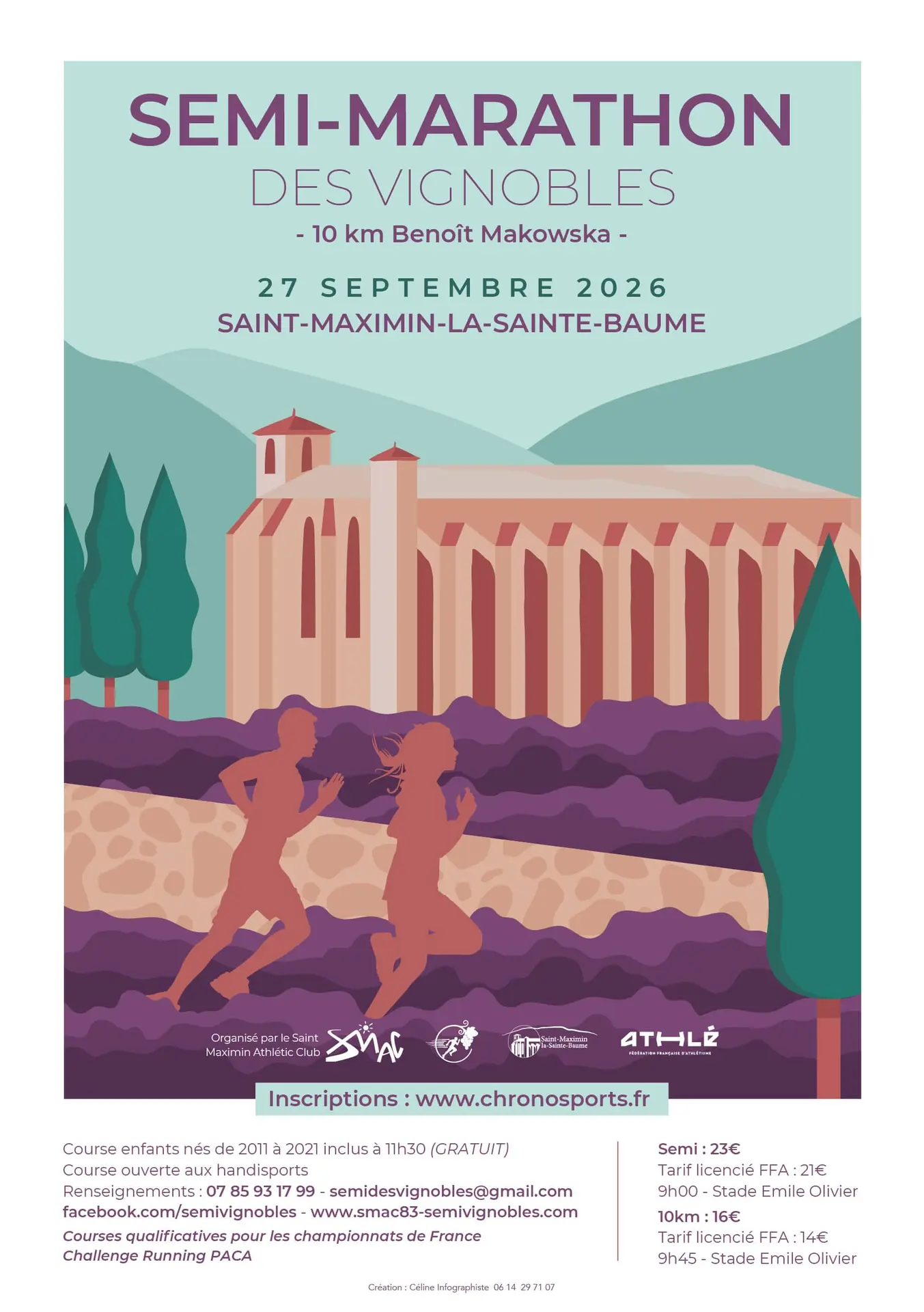 Courses pédestres : Semi-marathon des vignobles et parcours 10 km Benoît Makiowka