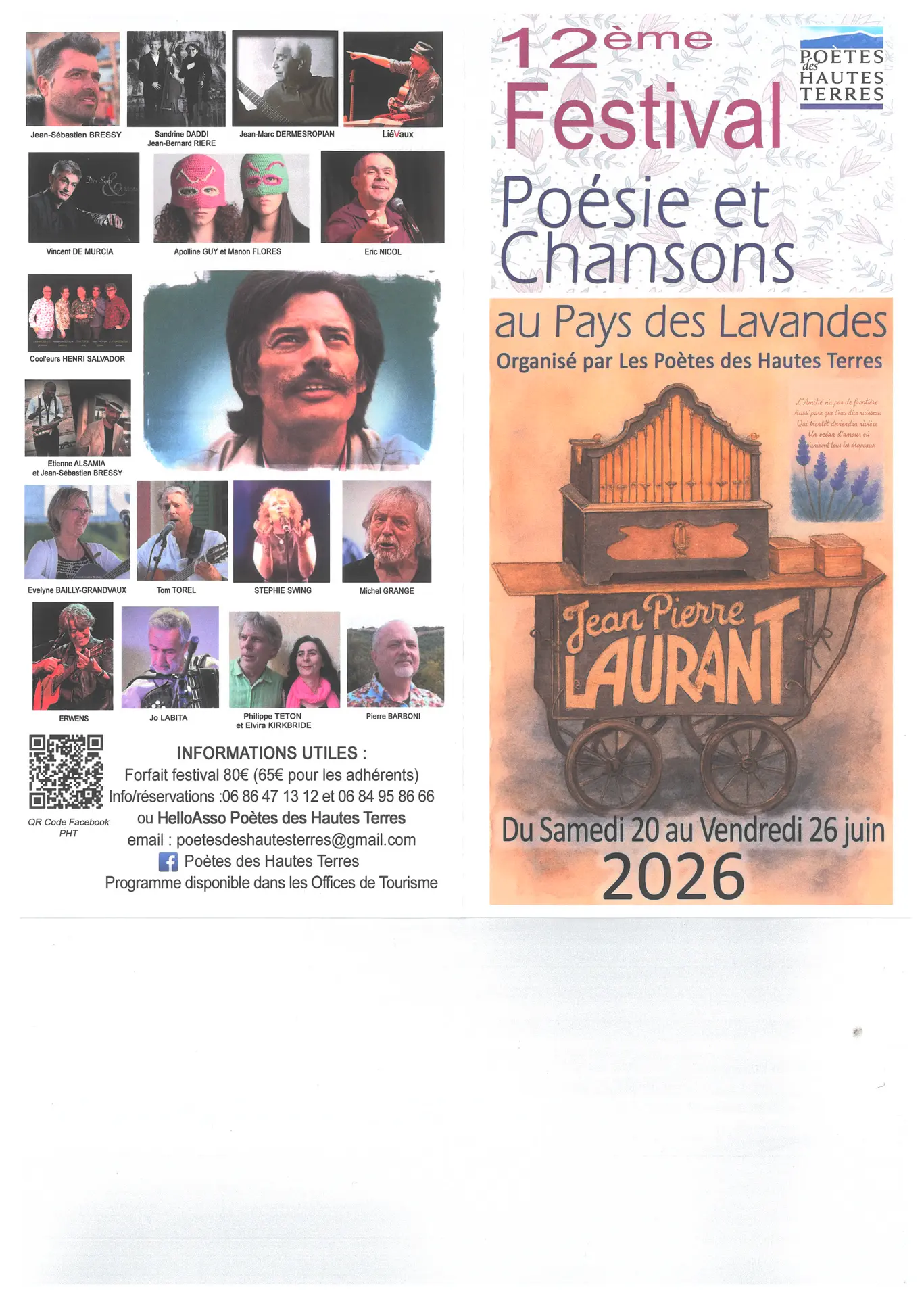12ème édition du Festival "Poésie et Chansons au Pays des lavandes"  2025