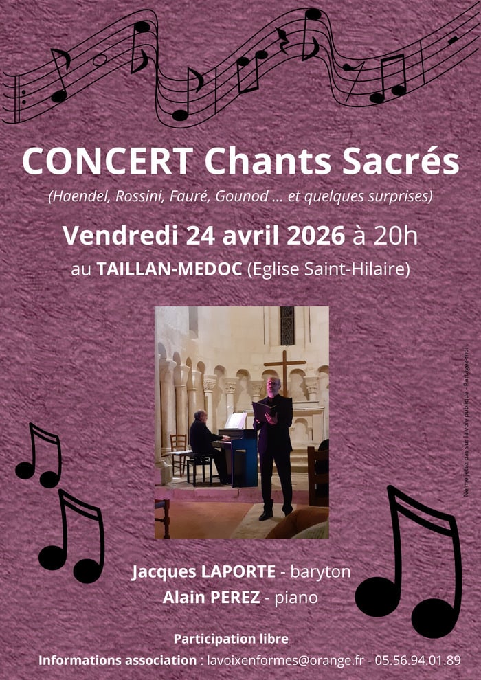 Concert de Chants Sacrés - Jacques Laporte & Alain Perez