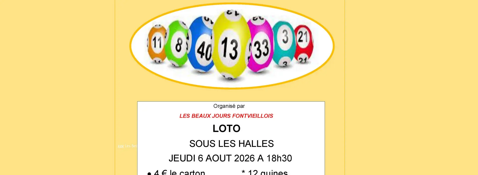 Loto d'été à Fontvieille
