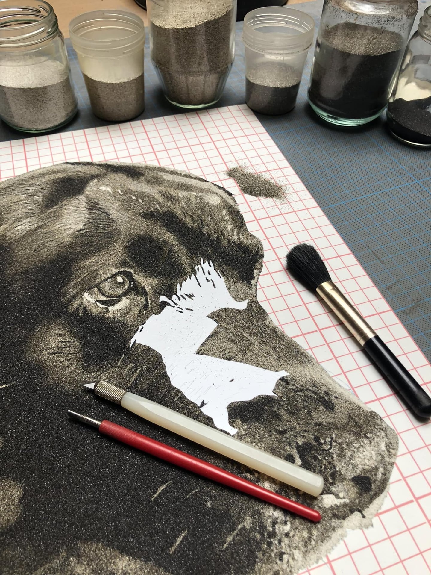 Ascension des Métiers d'Art - Démonstration et initiation de création de tableau de sable