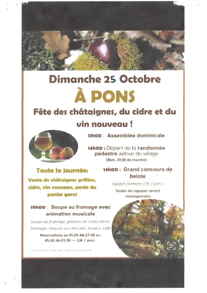 Fête des châtaignes, du cidre et du vin nouveau à Pons
