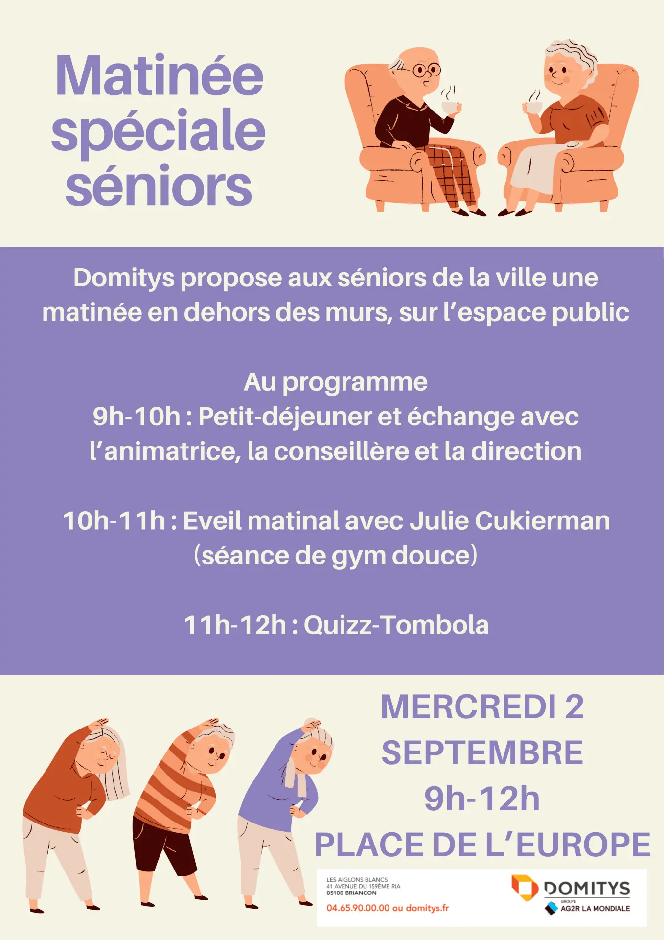 Matinée spéciale séniors proposée par la résidence Domitys