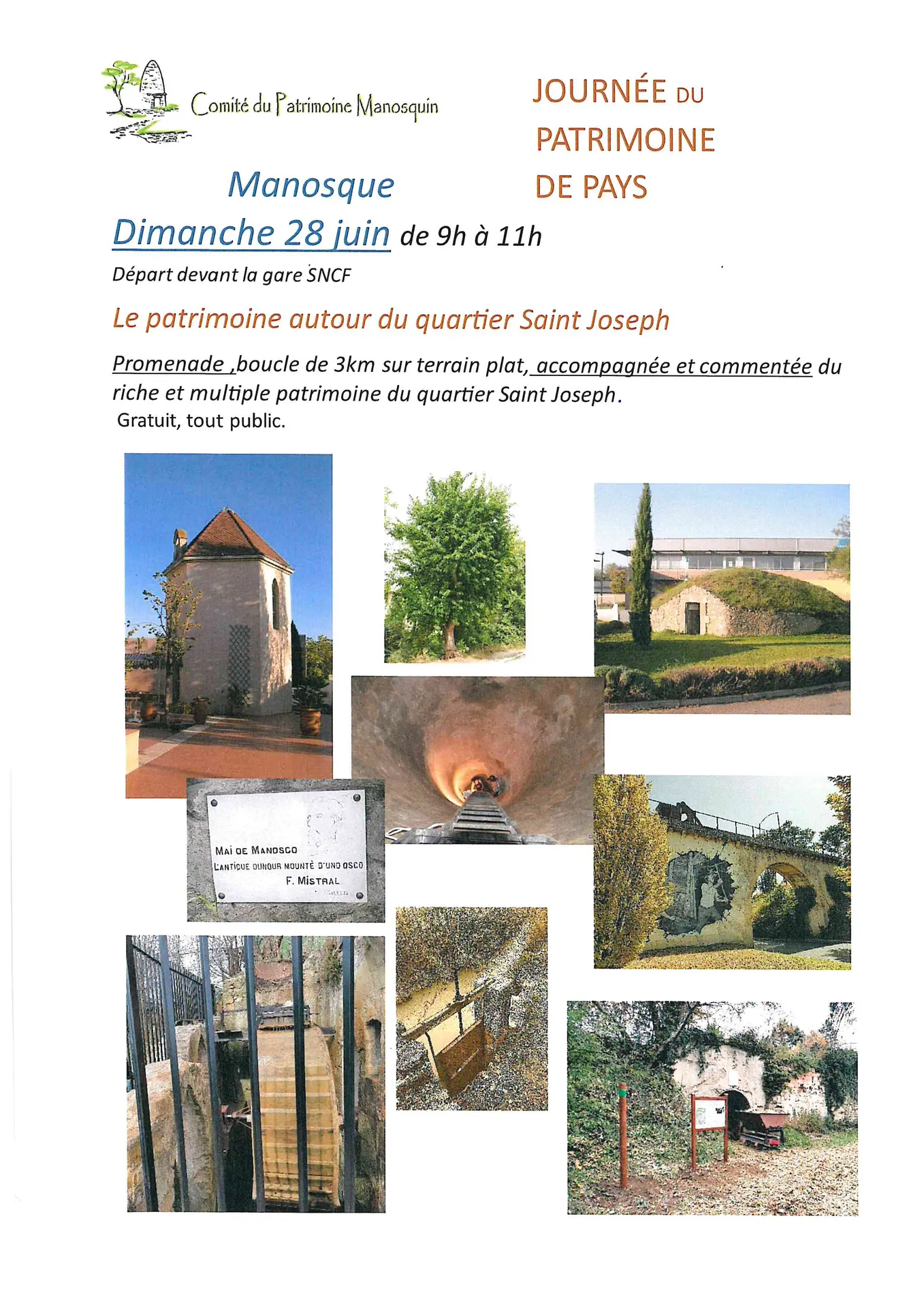 Journée du Patrimoine de Pays "Le patrimoine du quartier Saint Joseph"