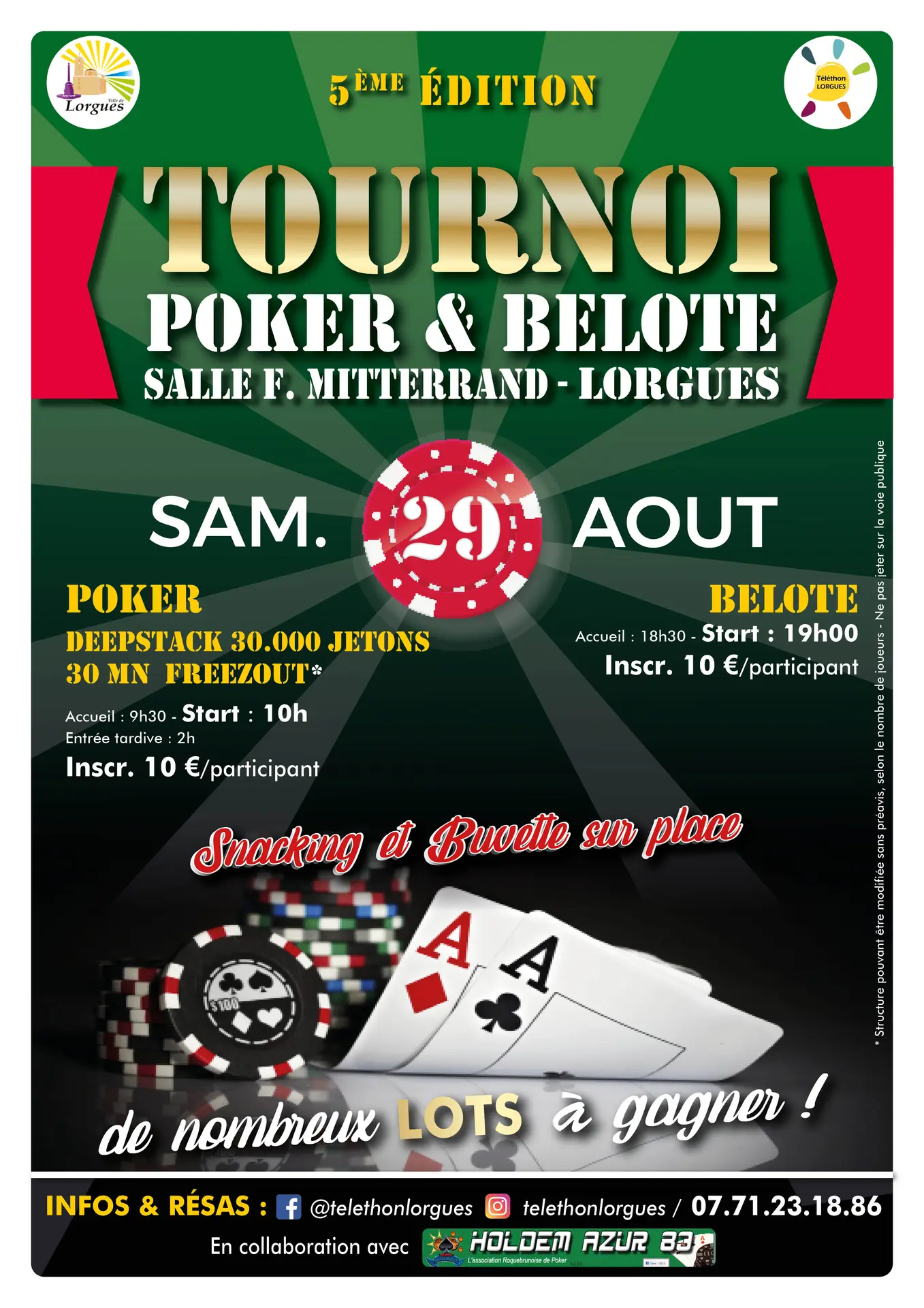 Tournoi Poker & Belote