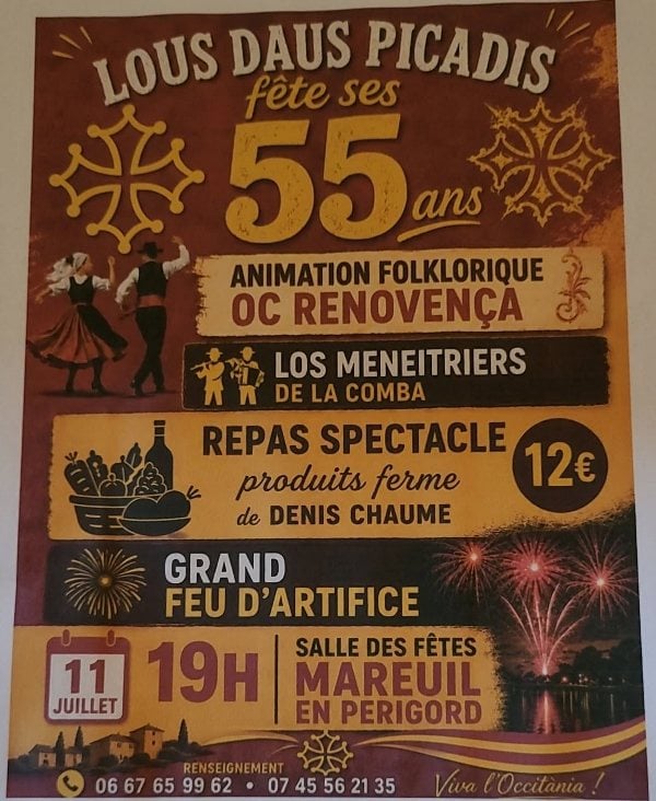 Fête du groupe folklorique "Lous Daus Picadis"