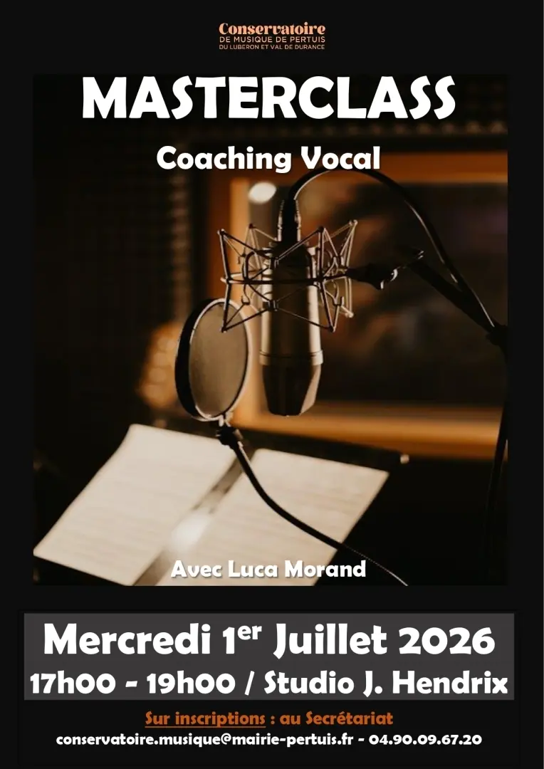Masterclass coaching vocal