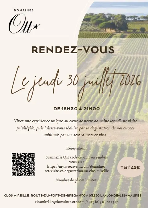 Expérience unique au Clos Mireille - Domaine OTT