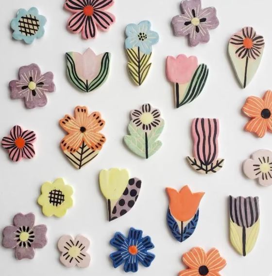 Atelier - Magnets fleuris