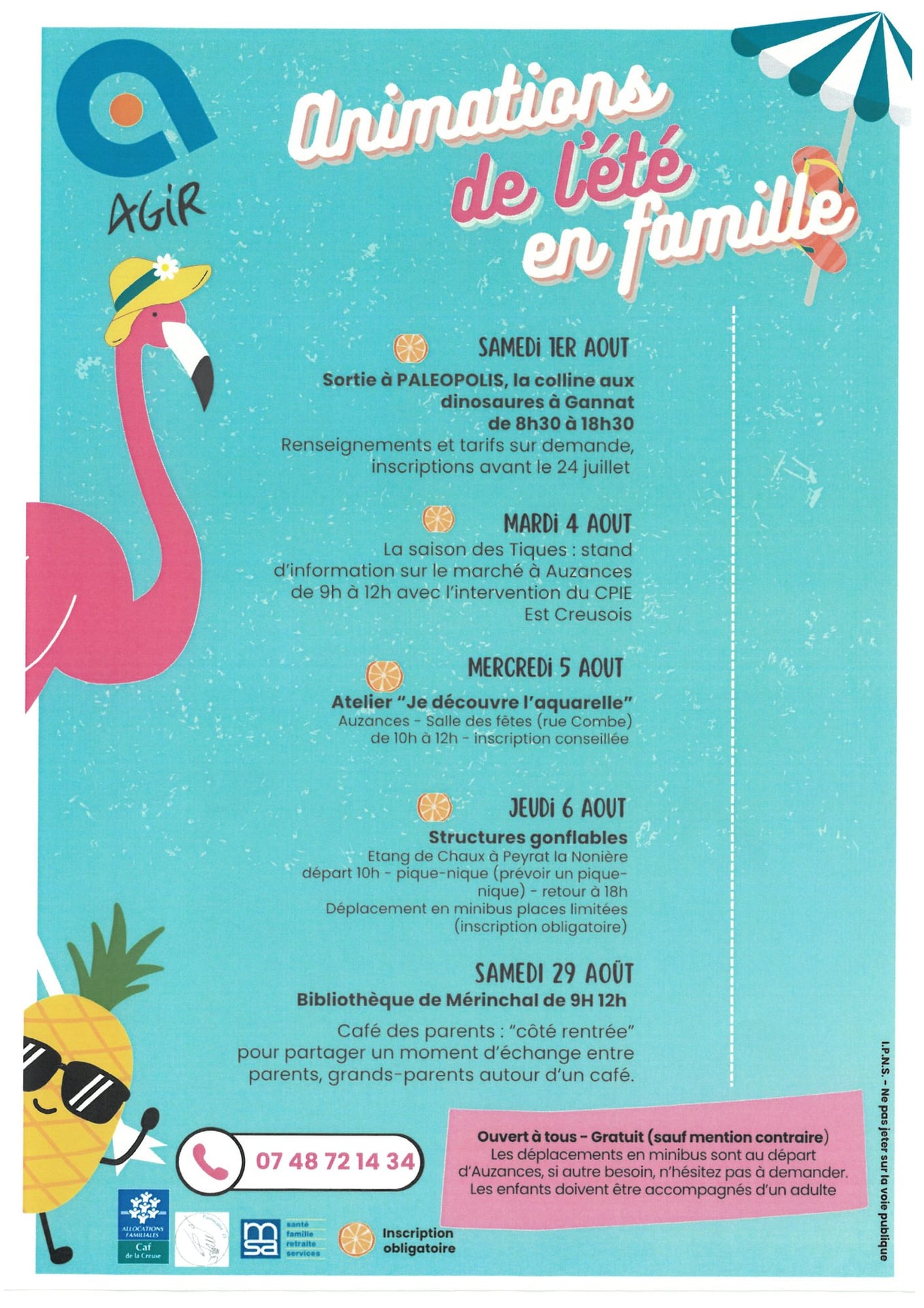 AGIR : Animation de l'été en famille JUILLET