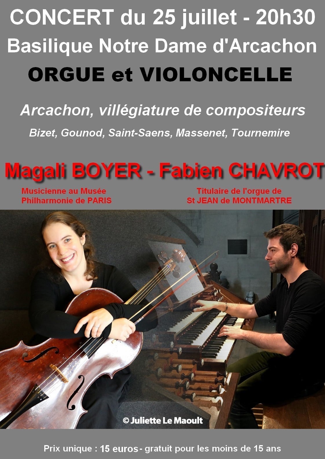 Concert violoncelle et orgue