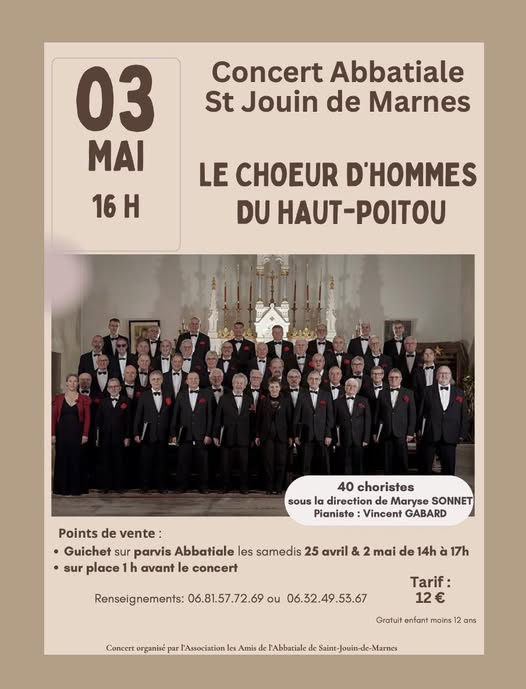 Concert Choeur d'hommes du Haut Poitou