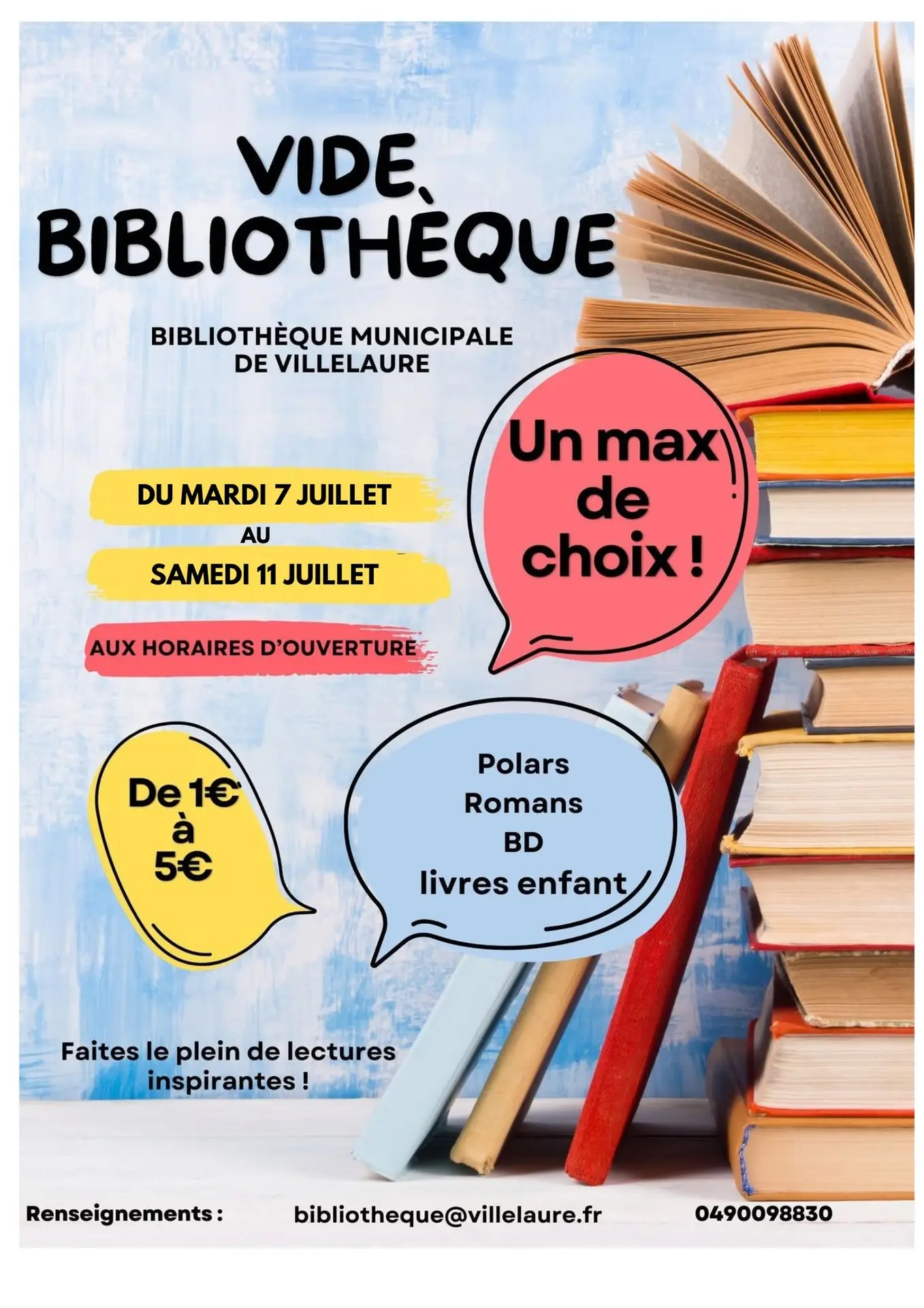Vide bibliothèque à Villelaure