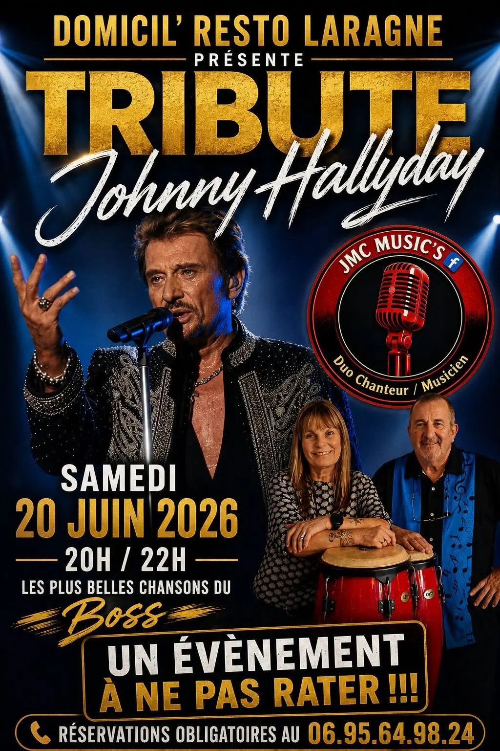 Tribute Johnny Halliday chez Domicil'Resto