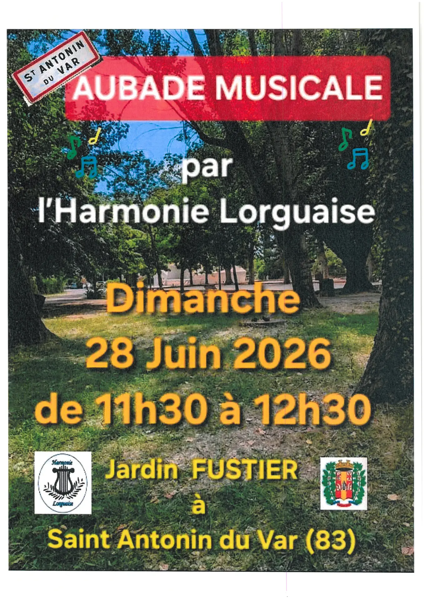 Aubade Musicale par L'harmonie Lorguaise