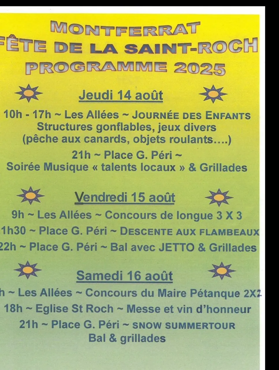 Fête de la Saint Roch