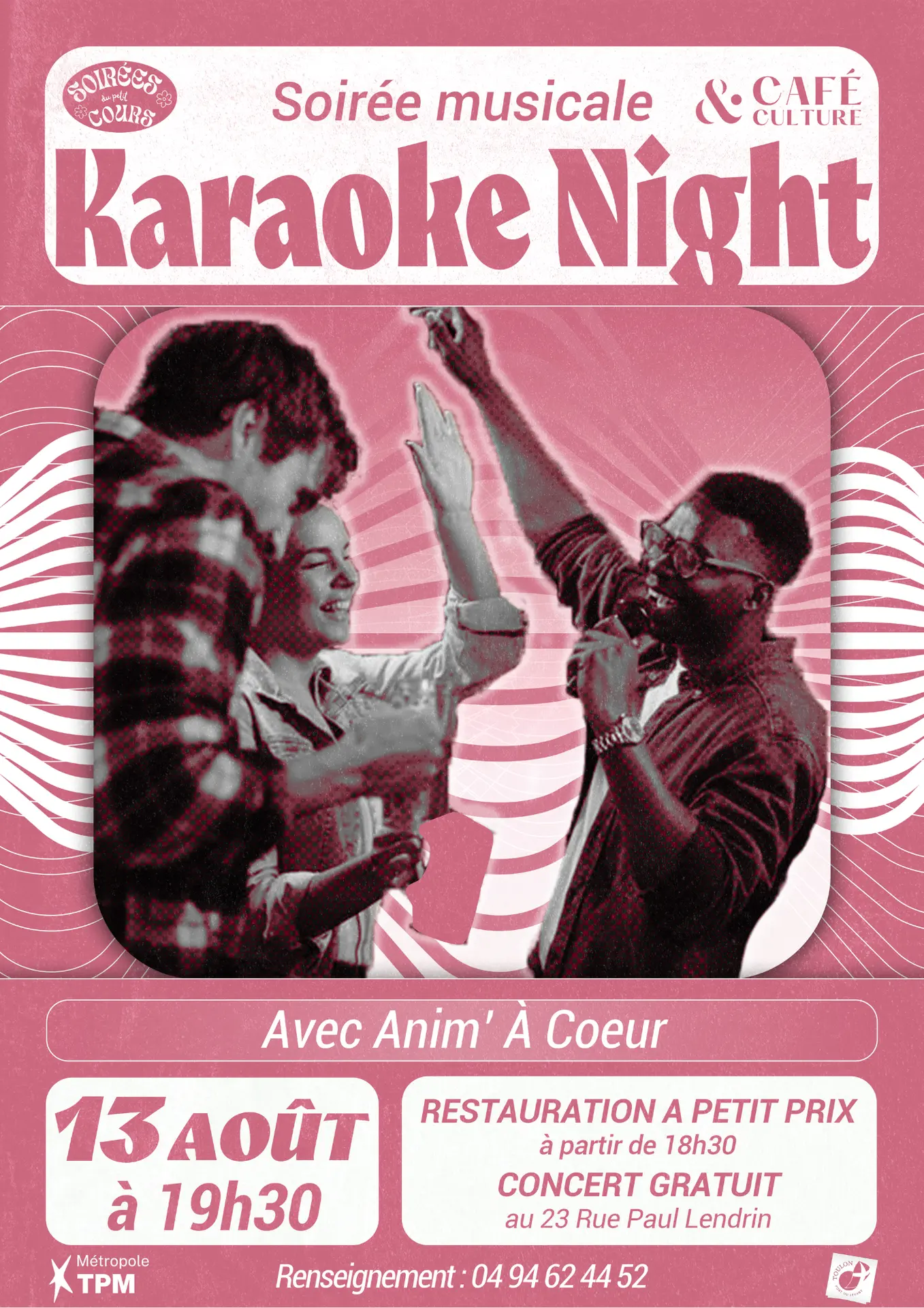 Soirée musicale Karaoké Night - Les Soirées du Petit Cours 2026
