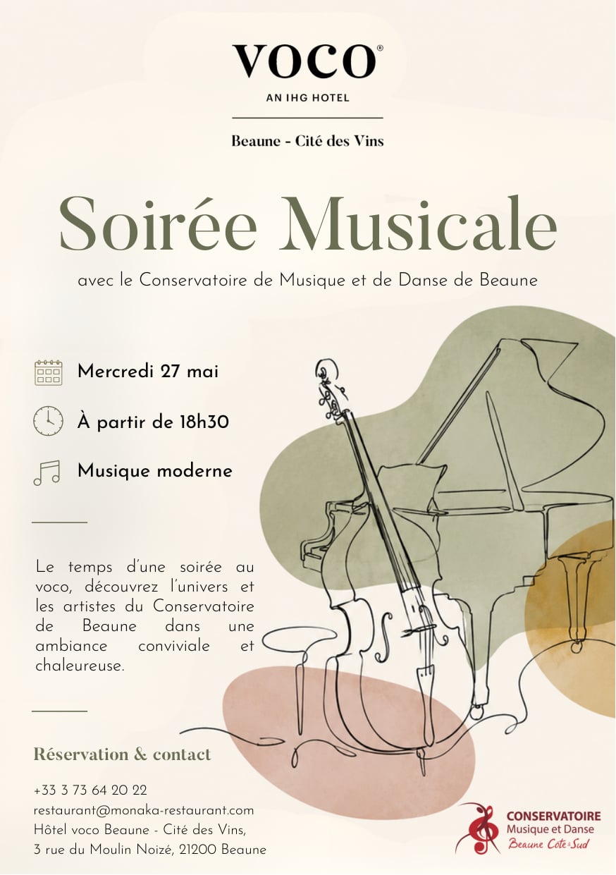 Soirée Musicale avec le Conservatoire de Musique et de Danse de Beaune